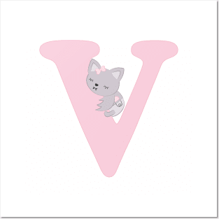 V - pink - vampire bat Posters and Art